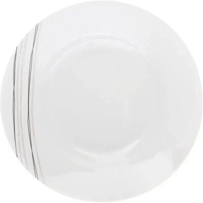 Secret De Gourmet Lot de 6 Assiettes Creuse Lignes 20cm Blanc - Publicité Secret De Gourmet Lot de 6 Assiettes Creuse Lignes 20cm Blanc - Publicité