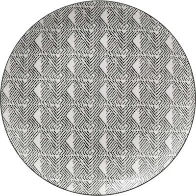 Secret De Gourmet Lot de 6 Assiettes Plates Bohemia Etnic 26cm Noir - Publicité Secret De Gourmet Lot de 6 Assiettes Plates Bohemia Etnic 26cm Noir - Publicité