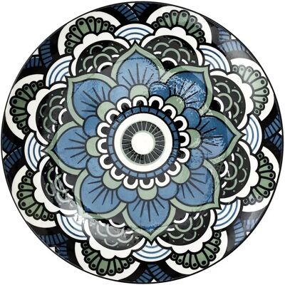 Paris Prix Lot de 6 Assiettes à Dessert Mandala 19cm Bleu - Publicité Paris Prix Lot de 6 Assiettes à Dessert Mandala 19cm Bleu - Publicité