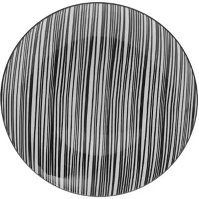 Secret De Gourmet Lot de 6 Assiettes Plates Bohemia Zèbre 26cm Noir - Publicité Secret De Gourmet Lot de 6 Assiettes Plates Bohemia Zèbre 26cm Noir - Publicité