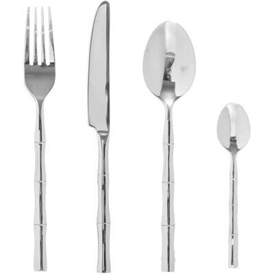 Ménagère Inox 24 Pièces Bambou - Secret de Gourmet - Publicité Ménagère Inox 24 Pièces Bambou - Secret de Gourmet - Publicité