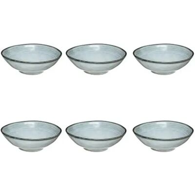 Secret De Gourmet Lot de 6 Bols Ronds Design Flower 15cm Bleu - Publicité Secret De Gourmet Lot de 6 Bols Ronds Design Flower 15cm Bleu - Publicité
