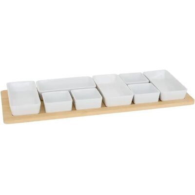 Secret De Gourmet Service Apéritif 9 Pièces Mack 58cm Blanc - Publicité Secret De Gourmet Service Apéritif 9 Pièces Mack 58cm Blanc - Publicité