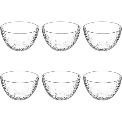 Five Simply Smart Lot de 6 Coupelles Plastique Réutilisable Martelé 14cm Transparent - Publicité Five Simply Smart Lot de 6 Coupelles Plastique Réutilisable Martelé 14cm Transparent - Publicité