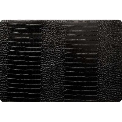 ATMOSPHERA Set de Table Imprimé Croco 33x49cm Noir - Publicité ATMOSPHERA Set de Table Imprimé Croco 33x49cm Noir - Publicité