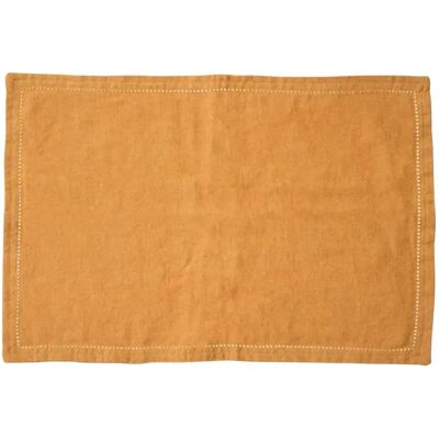 Secret De Gourmet Set de Table en Lin Elina 30x45cm Jaune - Publicité Secret De Gourmet Set de Table en Lin Elina 30x45cm Jaune - Publicité