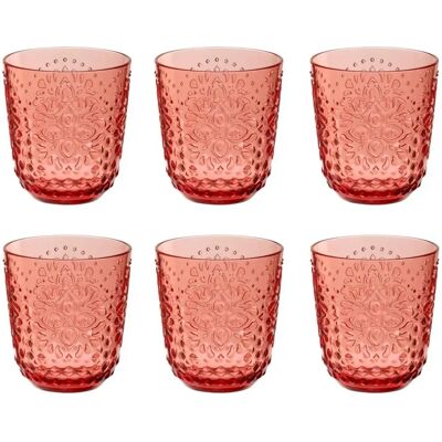 Paris Prix Lot de 6 Verres Réutilisables Barbra 47,3cl Rouge - Publicité Paris Prix Lot de 6 Verres Réutilisables Barbra 47,3cl Rouge - Publicité