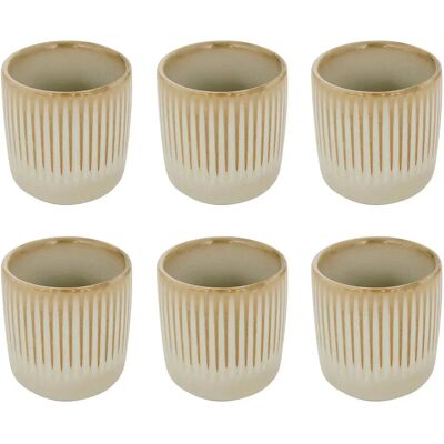 Secret De Gourmet Lot de 6 Tasses à Café Chloe 11cl Beige - Publicité Secret De Gourmet Lot de 6 Tasses à Café Chloe 11cl Beige - Publicité