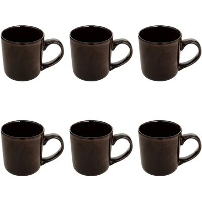 Secret De Gourmet Lot de 6 Mugs Terre Inconnue 42cl Marron - Publicité Secret De Gourmet Lot de 6 Mugs Terre Inconnue 42cl Marron - Publicité