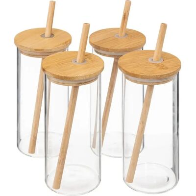 Set de Verres en Bambou - Écologique - 4 Pièces - Publicité Set de Verres en Bambou - Écologique - 4 Pièces - Publicité