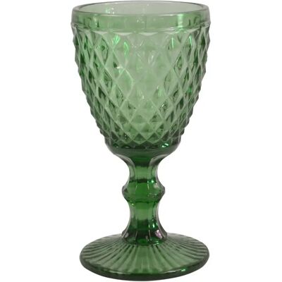 Medard De Noblat Diamond Vert - 6 verres à pied 20 cl - Publicité Medard De Noblat Diamond Vert - 6 verres à pied 20 cl - Publicité