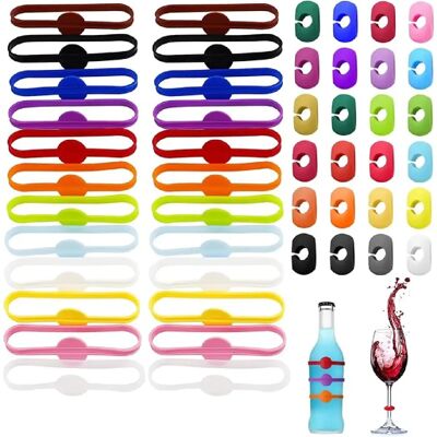 Vendos85 Marqueurs Silicone Verres à Vin 36 Couleurs - Publicité Vendos85 Marqueurs Silicone Verres à Vin 36 Couleurs - Publicité