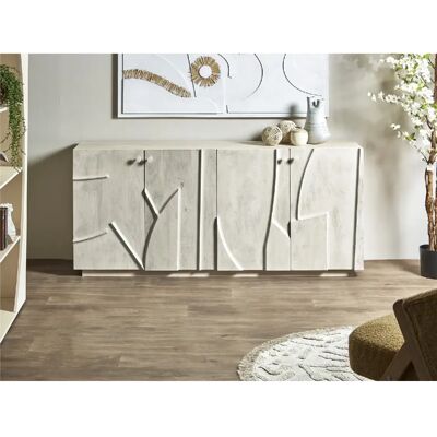 Alexandra House Living Buffet 4 pièces. Poignée Musim 180 x 40 x 80 cm. 180 x 40 x 80 cm - Publicité Alexandra House Living Buffet 4 pièces. Poignée Musim 180 x 40 x 80 cm. 180 x 40 x 80 cm - Publicité