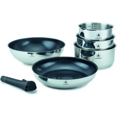 Set 6 pièces amovible 'réactif' inox Laguiole LA-9120845 - Publicité Set 6 pièces amovible 'réactif' inox Laguiole LA-9120845 - Publicité