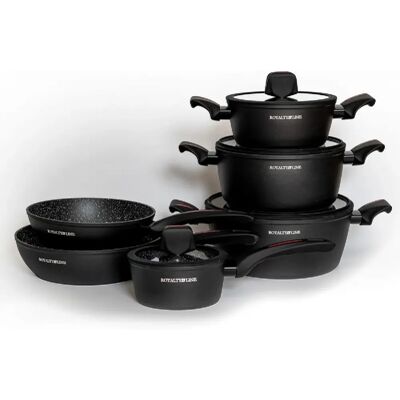 Royalty Line Batterie de cuisine 10 pièces Noir Roylaty Line RLT01010-BLK - Publicité Royalty Line Batterie de cuisine 10 pièces Noir Roylaty Line RLT01010-BLK - Publicité