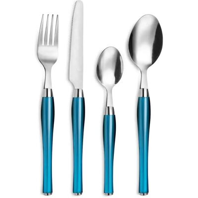 Couverts Amefa PURITY - Ensemble de 24 pièces, bleu, pour 6 personnes - Publicité Couverts Amefa PURITY - Ensemble de 24 pièces, bleu, pour 6 personnes - Publicité