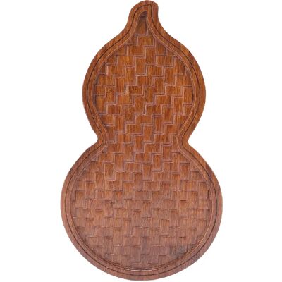 Autre Vue Plateau de service à thé chinois en bois en forme de calebasse, pour la cérémonie du thé,30 x 17,6 cm - Publicité Autre Vue Plateau de service à thé chinois en bois en forme de calebasse, pour la cérémonie du thé,30 x 17,6 cm - Publicité