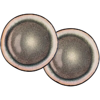 Bjorn Plateau de service IRIS Ø32cm - 2 pièces - Marron sauvage - Publicité Bjorn Plateau de service IRIS Ø32cm - 2 pièces - Marron sauvage - Publicité