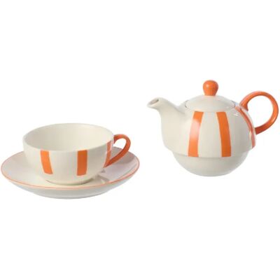 J-Line Théière en céramique orange 17x11x18.5 cm - Publicité J-Line Théière en céramique orange 17x11x18.5 cm - Publicité
