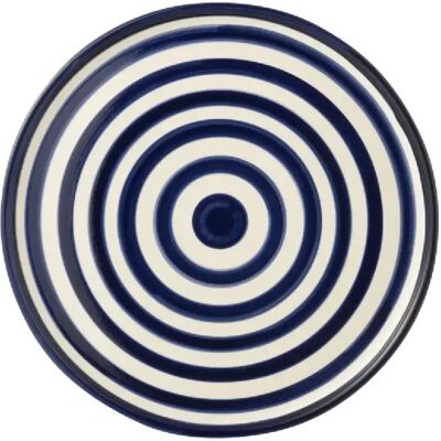 J-Line Assiette plate en céramique bleu marine 34x34x2.5 cm - Publicité J-Line Assiette plate en céramique bleu marine 34x34x2.5 cm - Publicité