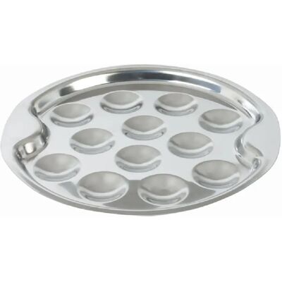 Roger Orfèvre Plat 12 escargots inox 19.5 cm - Publicité Roger Orfèvre Plat 12 escargots inox 19.5 cm - Publicité