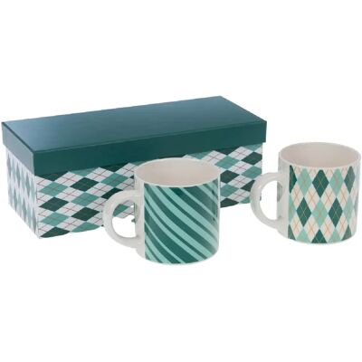 Amadeus Coffret 2 mugs bleus Santa - Publicité Amadeus Coffret 2 mugs bleus Santa - Publicité
