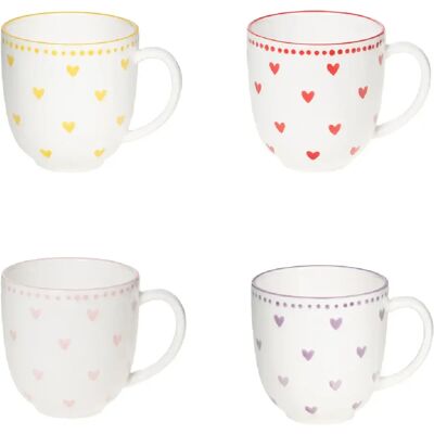 Table Passion Coffret de 4 mugs Love 9,6 cm - Publicité Table Passion Coffret de 4 mugs Love 9,6 cm - Publicité