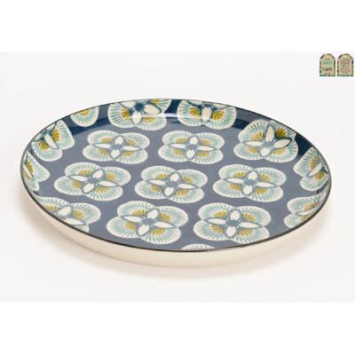 Assiette de présentation Imany 32 cm - Bleu en grès artisanal Amadeus - Publicité Assiette de présentation Imany 32 cm - Bleu en grès artisanal Amadeus - Publicité