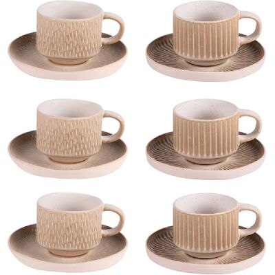 Table Passion Coffret de 6 tasses à café avec sous tasses Miyaki 9 cl - Publicité Table Passion Coffret de 6 tasses à café avec sous tasses Miyaki 9 cl - Publicité