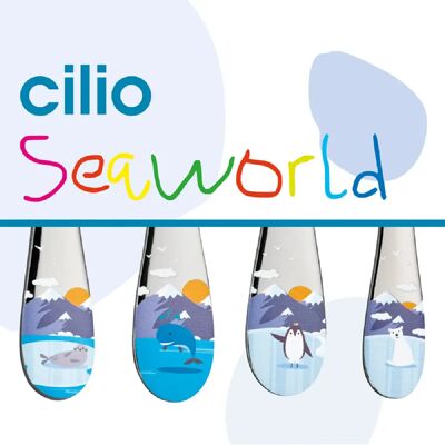 Cilio Couverts enfants Seaworld 4 pièces - Publicité Cilio Couverts enfants Seaworld 4 pièces - Publicité