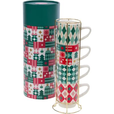 Amadeus Coffret 4 tasses déjeuner Santa - Publicité Amadeus Coffret 4 tasses déjeuner Santa - Publicité