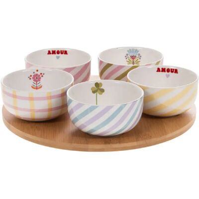 Amadeus Coffret plateau et ses 5 bols Candy - Publicité Amadeus Coffret plateau et ses 5 bols Candy - Publicité