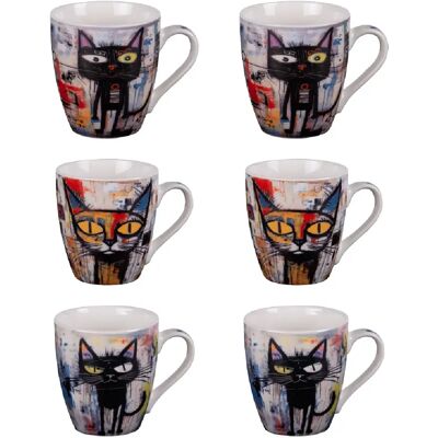 Table Passion Coffret de 6 tasses Street Cat 23 cl - Publicité Table Passion Coffret de 6 tasses Street Cat 23 cl - Publicité