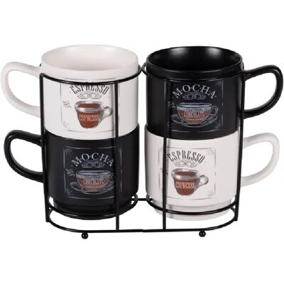 Table Passion Tour de 4 mugs Mocha 39 cl - Publicité Table Passion Tour de 4 mugs Mocha 39 cl - Publicité