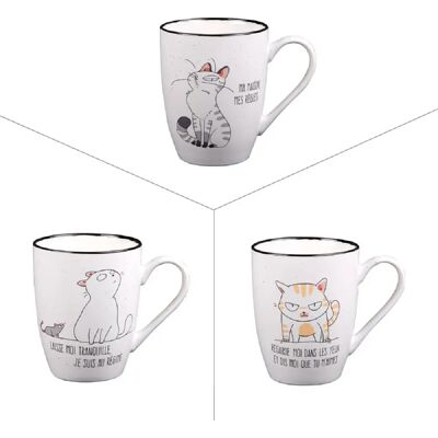 Trend Up Mug Funny Cat 34 cl (lot de 3) - Publicité Trend Up Mug Funny Cat 34 cl (lot de 3) - Publicité