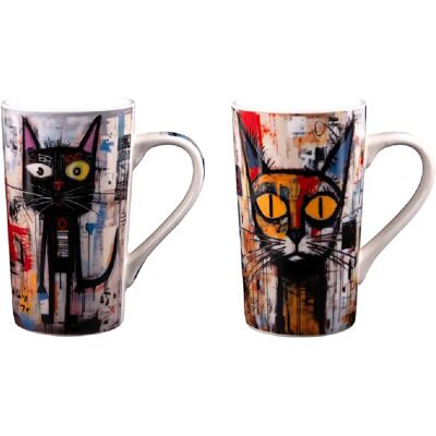 Table Passion Coffret de 2 mugs Street Cat 50 cl - Publicité Table Passion Coffret de 2 mugs Street Cat 50 cl - Publicité