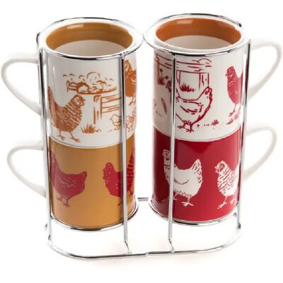 Amadeus Coffret de 4 tasses déjeuner Maggie - Publicité Amadeus Coffret de 4 tasses déjeuner Maggie - Publicité