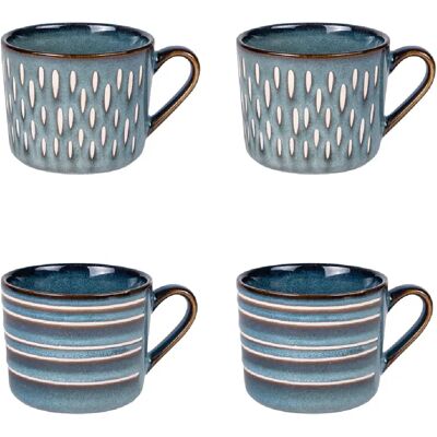 Table Passion Coffret de 4 mugs Helsinki bleu 44 cl - Publicité Table Passion Coffret de 4 mugs Helsinki bleu 44 cl - Publicité