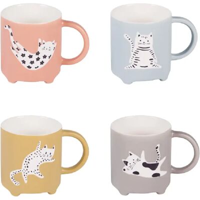 Table Passion Coffret de 4 mugs Ronron 35 cl - Publicité Table Passion Coffret de 4 mugs Ronron 35 cl - Publicité