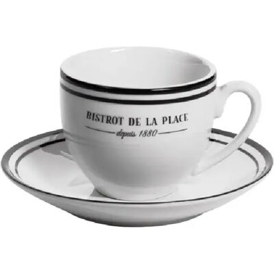 Table Passion Tasse avec soucoupe Bistrot 9 cl (lot de 6) - Publicité Table Passion Tasse avec soucoupe Bistrot 9 cl (lot de 6) - Publicité