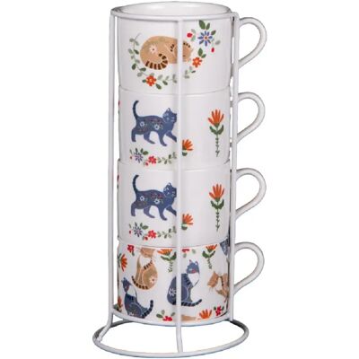 Amadeus Coffret rack 4 tasses Loris 10cl - Publicité Amadeus Coffret rack 4 tasses Loris 10cl - Publicité