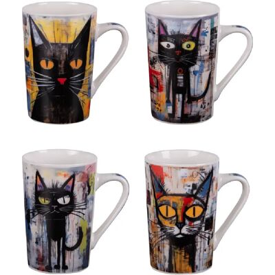Table Passion Coffret de 4 mugs Street Cat 35 cl - Publicité Table Passion Coffret de 4 mugs Street Cat 35 cl - Publicité