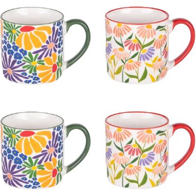Table Passion Coffret de 4 mugs Floral Muse 35 cl - Publicité Table Passion Coffret de 4 mugs Floral Muse 35 cl - Publicité