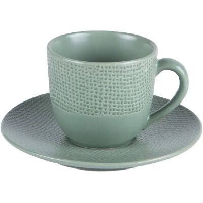 Table Passion Tasse à café et sa soucoupe Vésuvio sauge 12 cl (lot de 6) - Publicité Table Passion Tasse à café et sa soucoupe Vésuvio sauge 12 cl (lot de 6) - Publicité