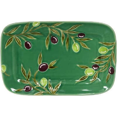 Table Passion Plat rectangle Olive 34x22 cm - Publicité Table Passion Plat rectangle Olive 34x22 cm - Publicité