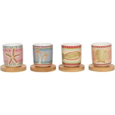 Table Passion Coffret de 4 tasses et sous-tasses Tikita 10 cl - Publicité Table Passion Coffret de 4 tasses et sous-tasses Tikita 10 cl - Publicité