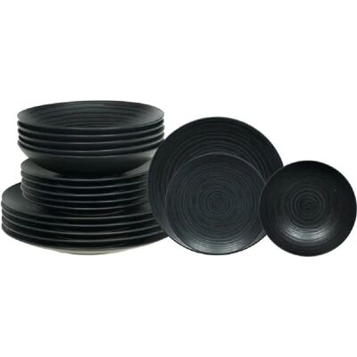 Table Passion Service d'assiettes 18 pièces Black Sand - Publicité Table Passion Service d'assiettes 18 pièces Black Sand - Publicité