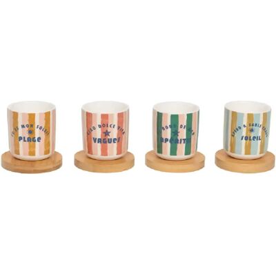 Table Passion Coffret de 4 tasses et sous-tasses Beach Club 10 cl - Publicité Table Passion Coffret de 4 tasses et sous-tasses Beach Club 10 cl - Publicité
