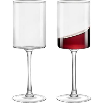 Vendos85 Lot de 2 Verres à Vin Rouge 46 cl en Cristal - Publicité Vendos85 Lot de 2 Verres à Vin Rouge 46 cl en Cristal - Publicité