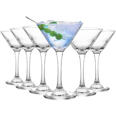 Vendos85 Lot de 6 Verres à Martini en Verre Cristal 160 ml - Publicité Vendos85 Lot de 6 Verres à Martini en Verre Cristal 160 ml - Publicité